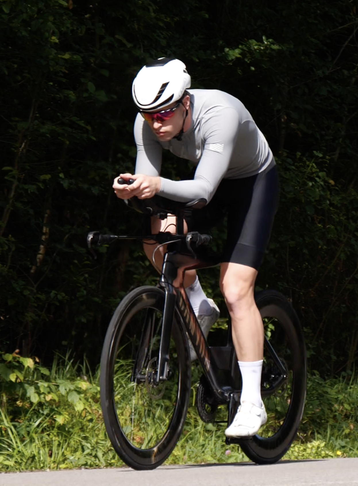 Romain Dufraiche en compétition de triathlon